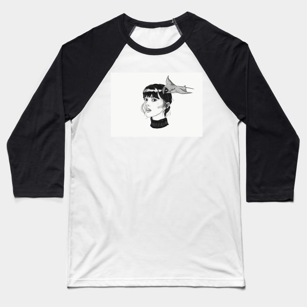 Manta Baseball T-Shirt by DemoNero